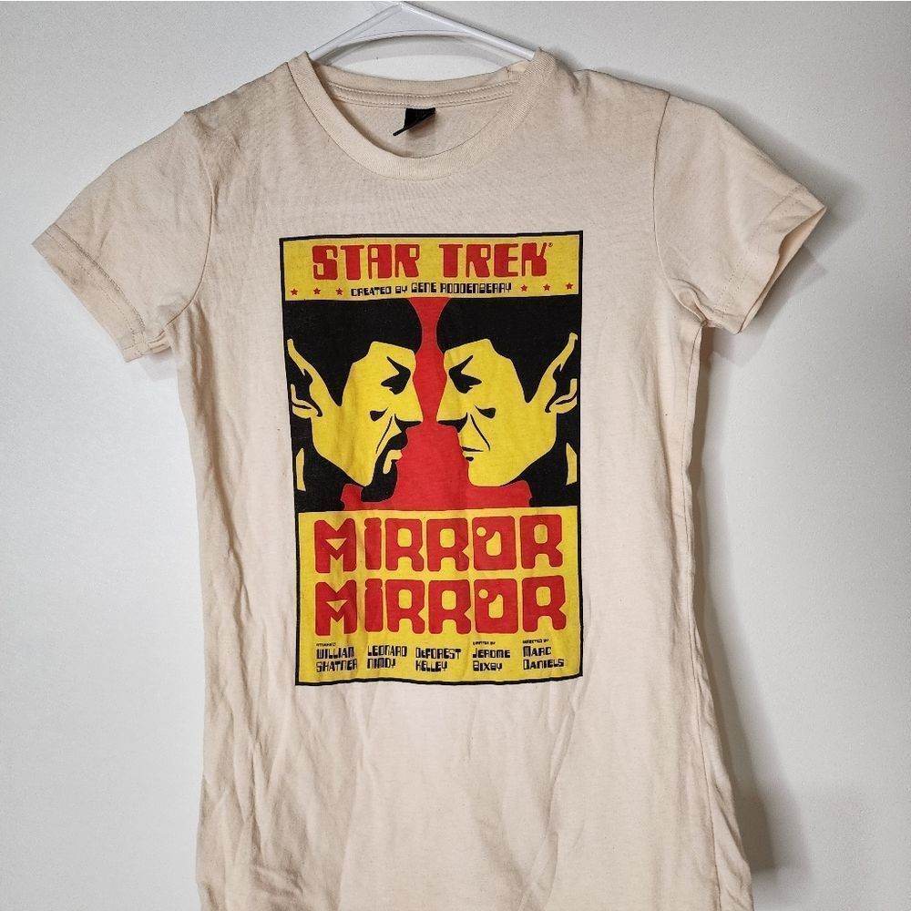 Star Trek Retro Mirror Mirror T Shirt/ Women Small Beige /Lootcrate Cotton Blend